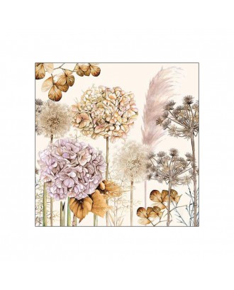 Servetele de masa, 20 buc, 33x33 cm, Dried Flowers - AMBIENTE